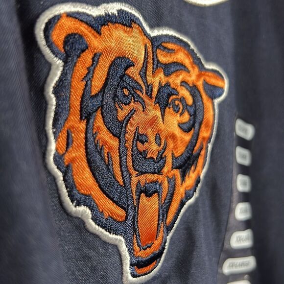 🔥🏈 “NWT” Vintage CHICAGO BEARS NFL Pullover Fleece Lined Embroidered Jacket 2X - Picture 4 of 10